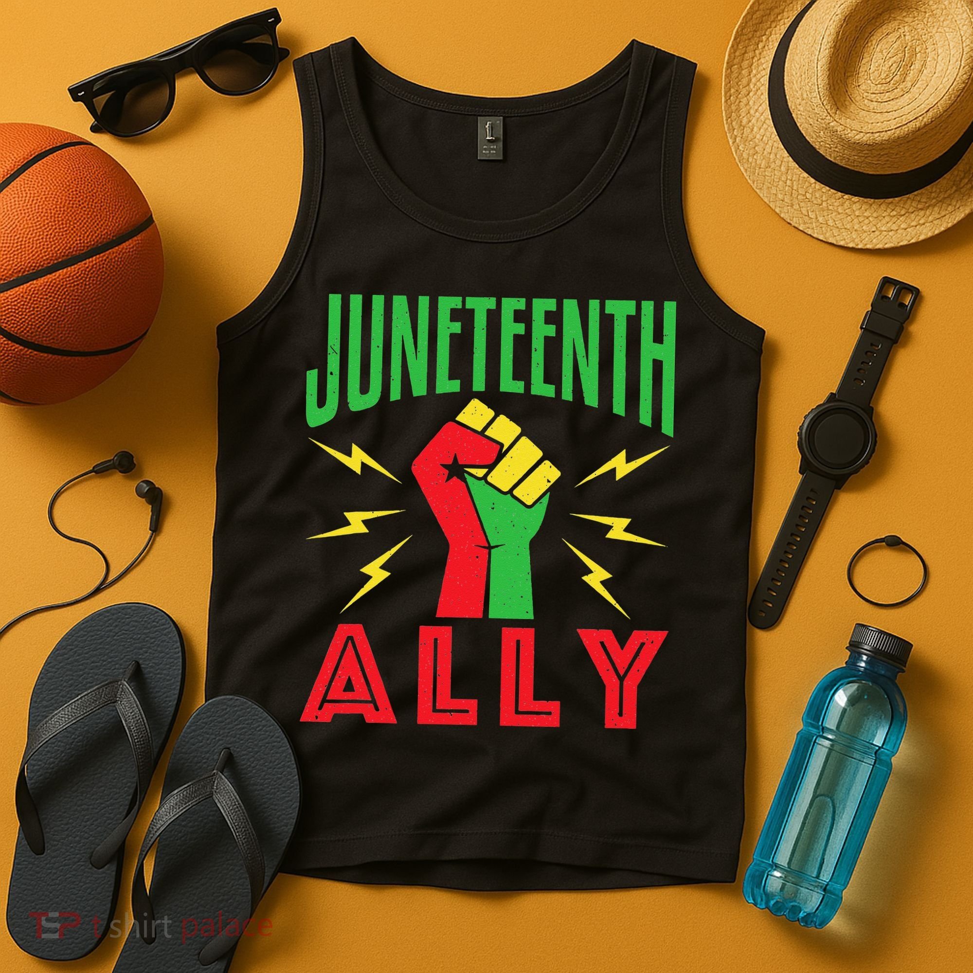 Juneteenth Ally June 19 Support Protest Pride Fist Tank Top