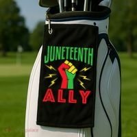 Juneteenth Ally June 19 Support Protest Pride Fist Golf Towel thumb 2