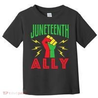 Juneteenth Ally June 19 Support Protest Pride Fist Toddler T-Shirt thumb 0