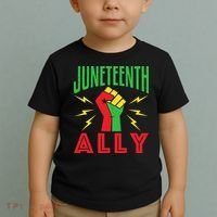 Juneteenth Ally June 19 Support Protest Pride Fist Toddler T-Shirt thumb 2