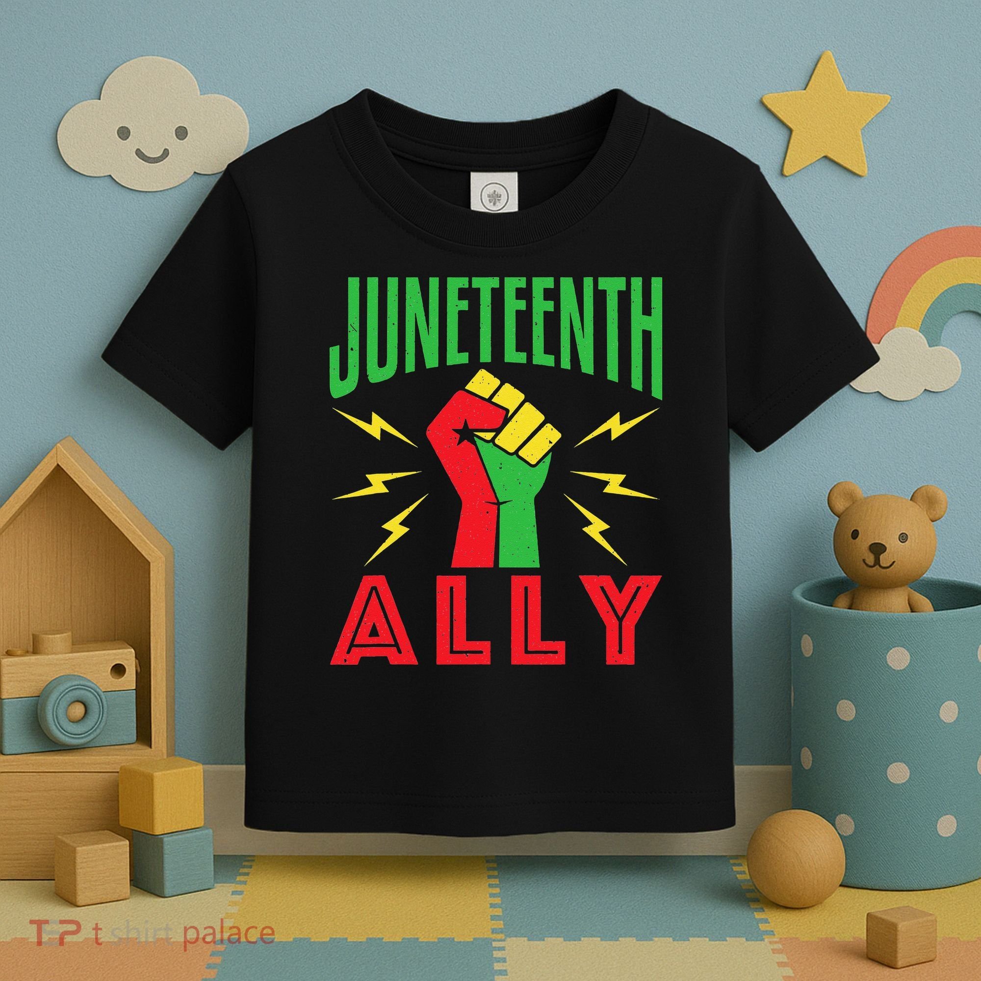 Juneteenth Ally June 19 Support Protest Pride Fist Toddler T-Shirt