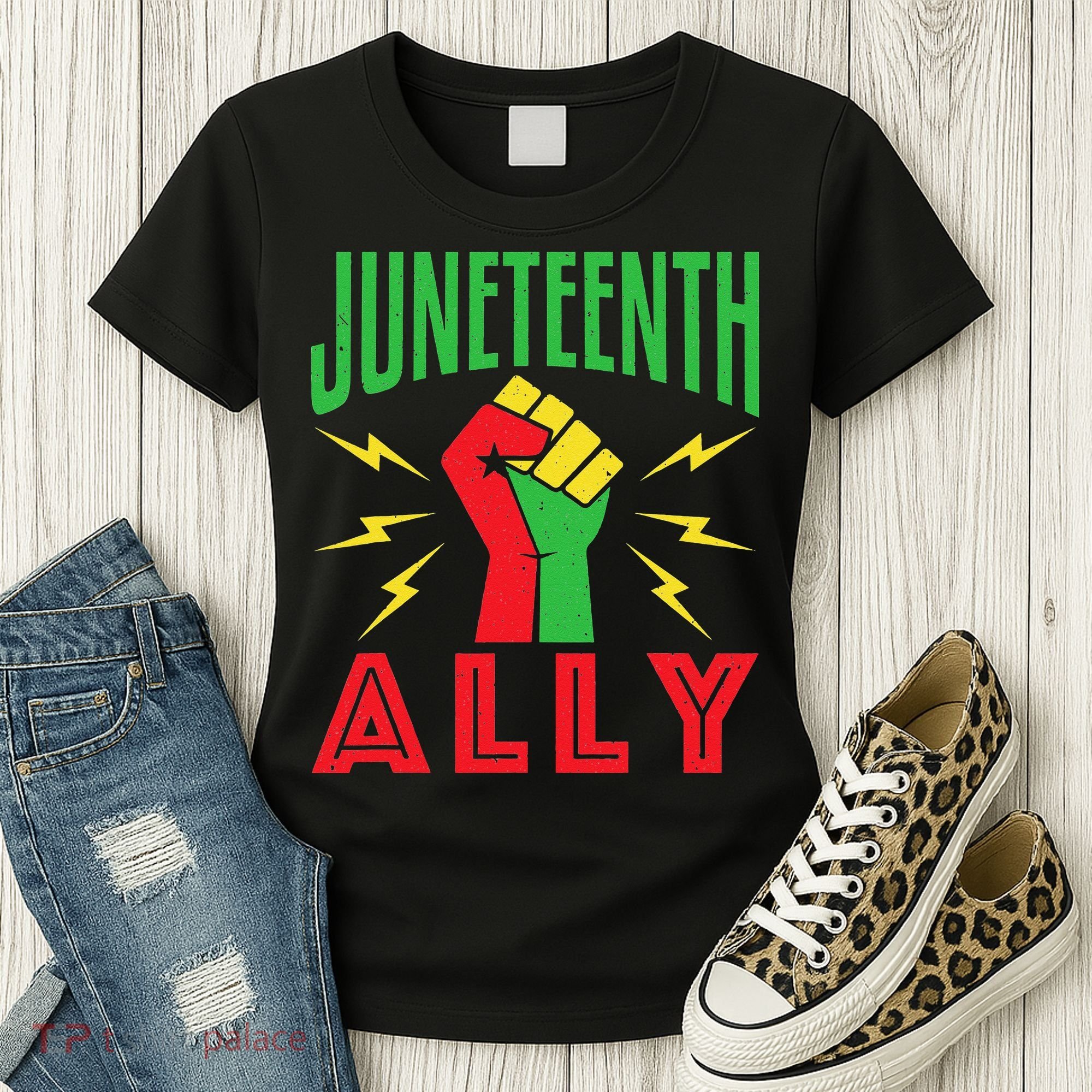 Juneteenth Ally June 19 Support Protest Pride Fist Women's T-Shirt