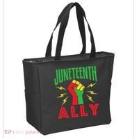 Juneteenth Ally June 19 Support Protest Pride Fist Tote Bag thumb 2