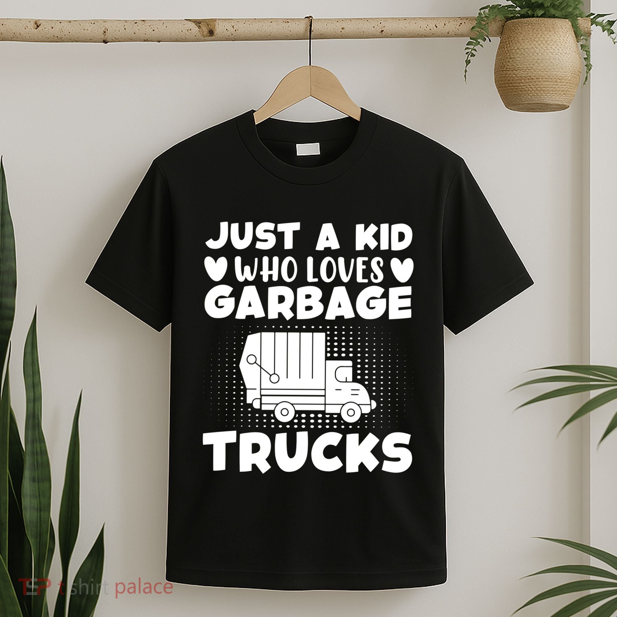 Just A Kid Who Loves Garbage Trucks Graphic T-Shirt