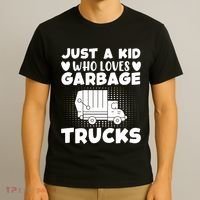 Just A Kid Who Loves Garbage Trucks Graphic T-Shirt thumb 3