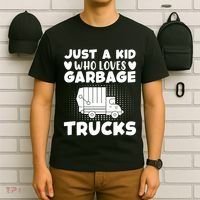 Just A Kid Who Loves Garbage Trucks Graphic T-Shirt thumb 6