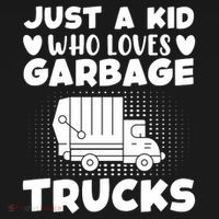 Just A Kid Who Loves Garbage Trucks Graphic Women's Hoodie thumb 2