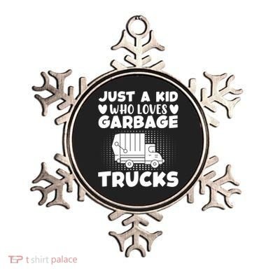 Just A Kid Who Loves Garbage Trucks Graphic Ornament