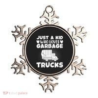 Just A Kid Who Loves Garbage Trucks Graphic Ornament thumb 0