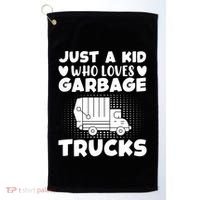 Just A Kid Who Loves Garbage Trucks Graphic Golf Towel thumb 0