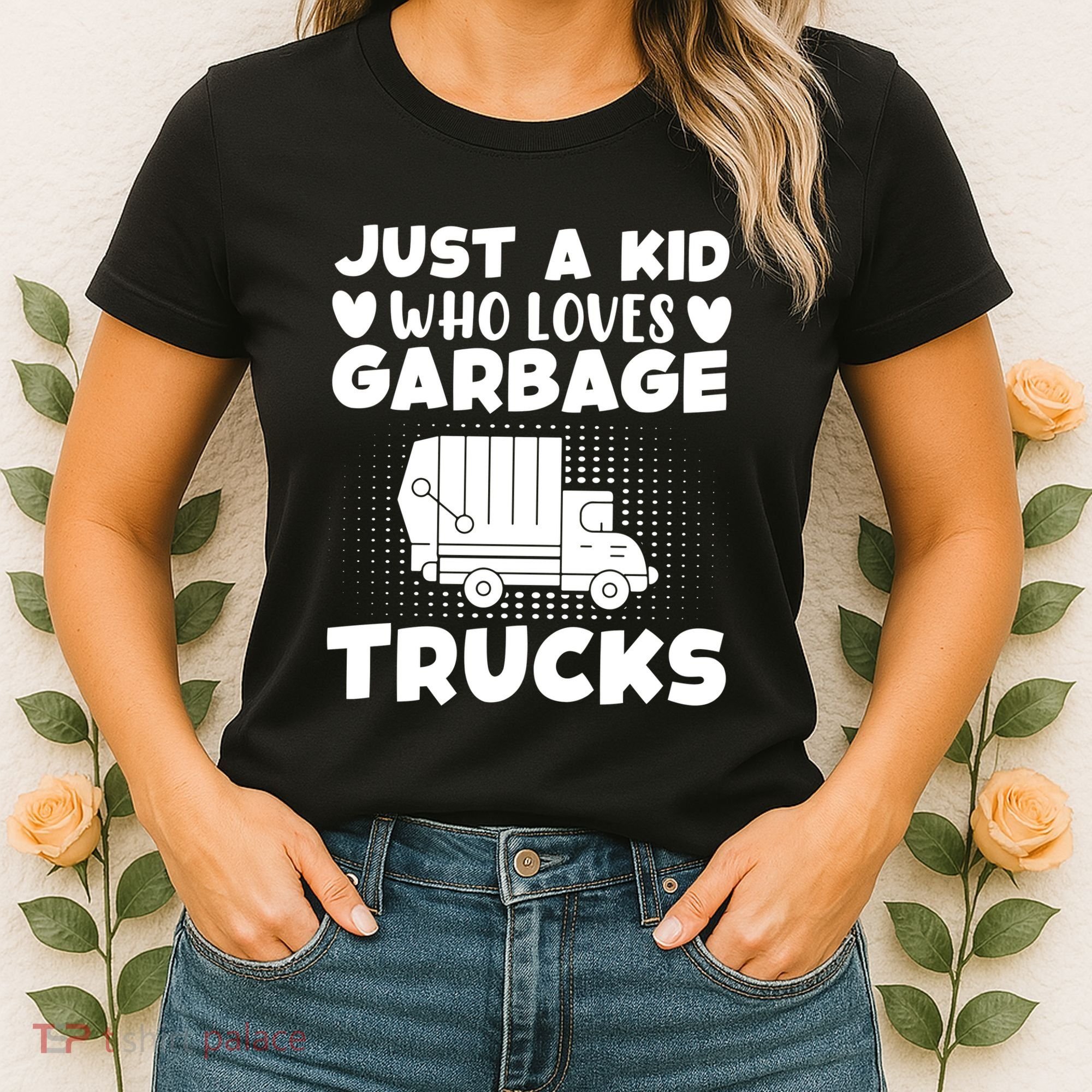 Just A Kid Who Loves Garbage Trucks Graphic Women's T-Shirt