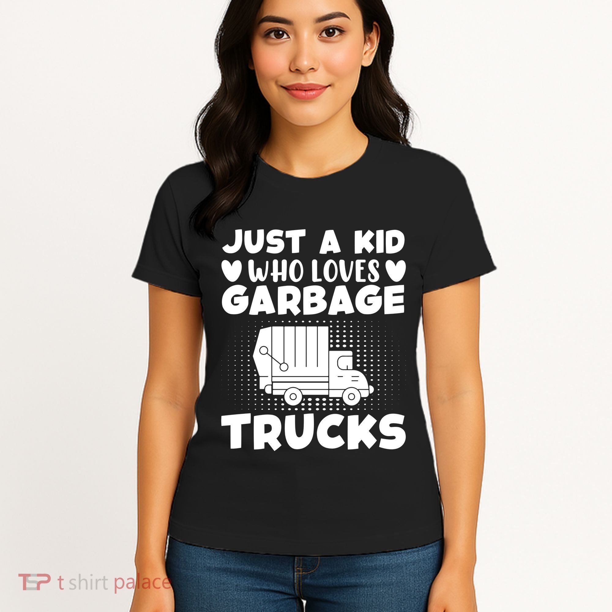 Just A Kid Who Loves Garbage Trucks Graphic Women's T-Shirt