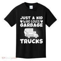 Just A Kid Who Loves Garbage Trucks Graphic Kids T-Shirt thumb 0