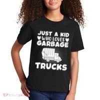 Just A Kid Who Loves Garbage Trucks Graphic Kids T-Shirt thumb 2