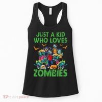 Just A Kids Who Loves Zombies Halloween Zombie Enthusiast Women's Tank Top thumb 0