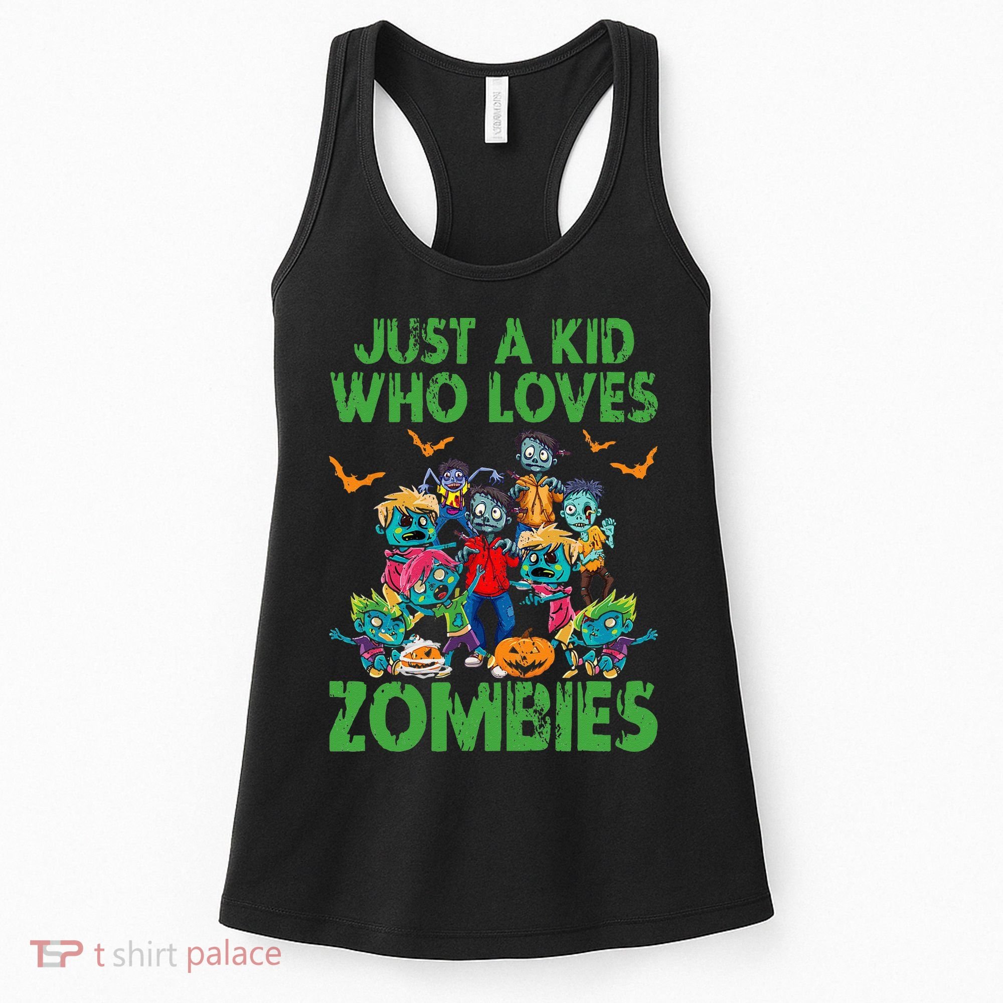 Just A Kids Who Loves Zombies Halloween Zombie Enthusiast Women's Tank Top
