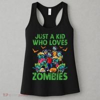 Just A Kids Who Loves Zombies Halloween Zombie Enthusiast Women's Tank Top thumb 3