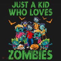 Just A Kids Who Loves Zombies Halloween Zombie Enthusiast Women's Tank Top thumb 5