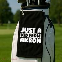 Just A K.I.D From Akron American Resident Usa Us City Golf Towel thumb 2