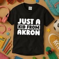 Just A K.I.D From Akron American Resident Usa Us City Kids T-Shirt thumb 3