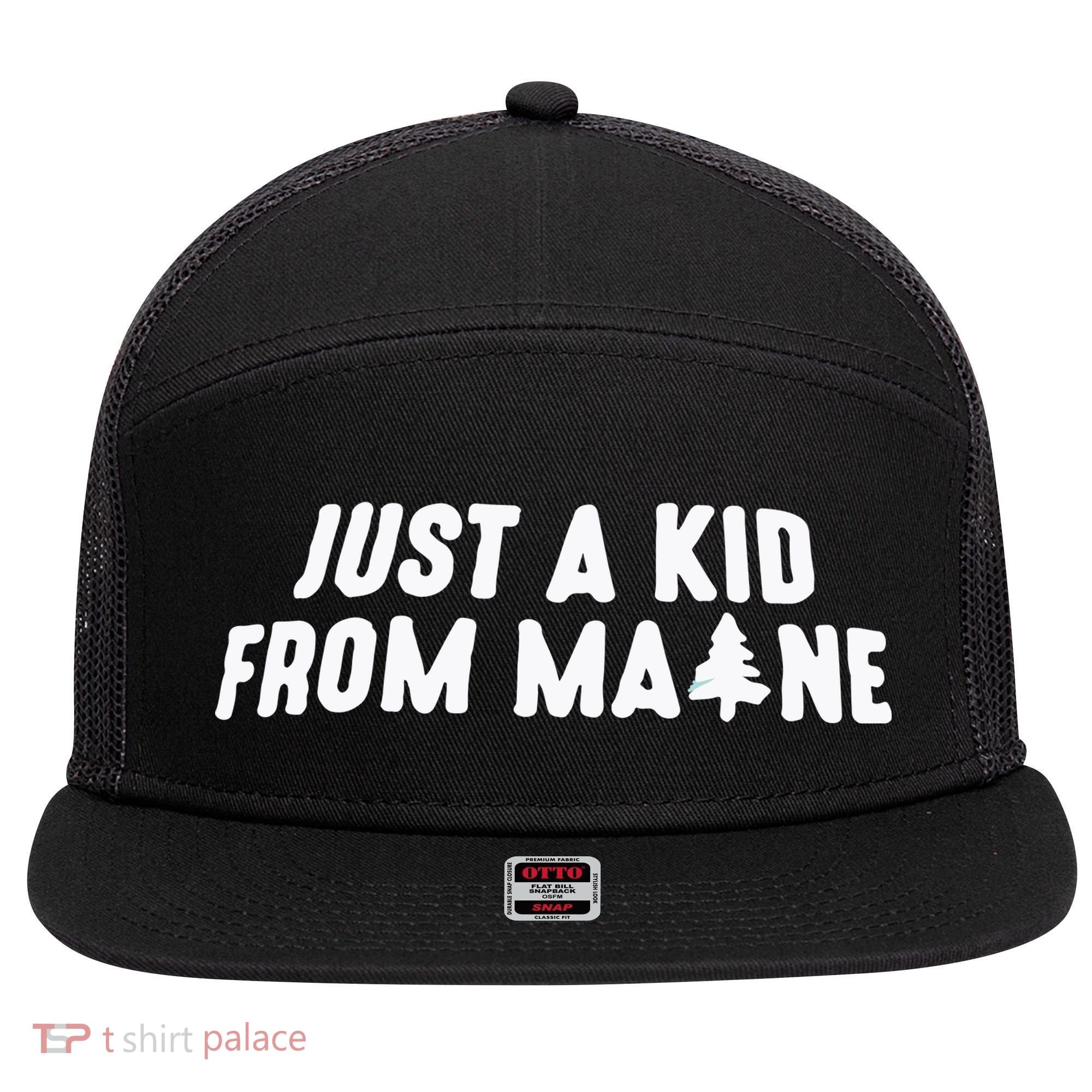 Just A Kids From Maine 7 Panel Mesh Trucker Snapback Hat