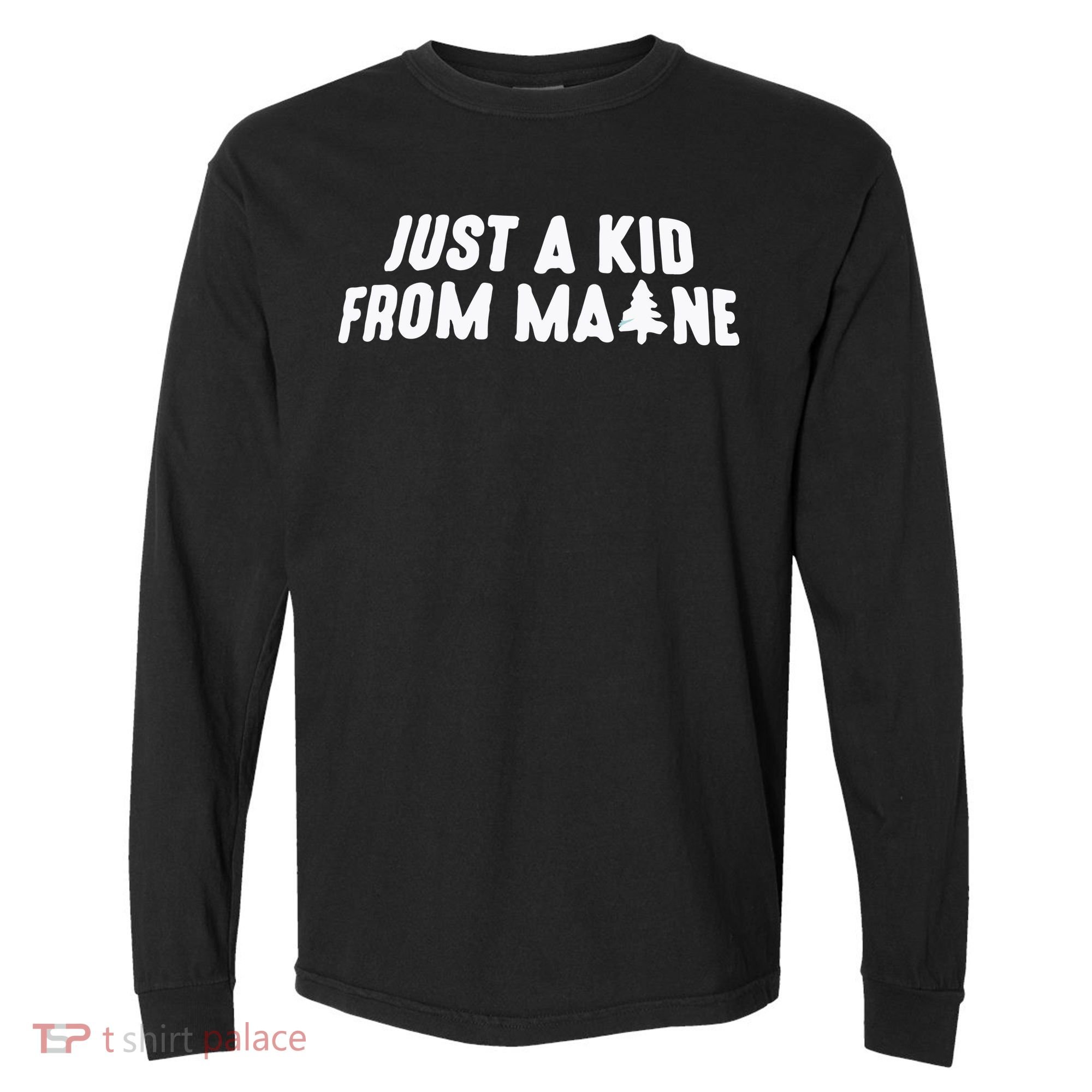 Just A Kids From Maine Comfort Colors Heavyweight Long Sleeve T-Shirt