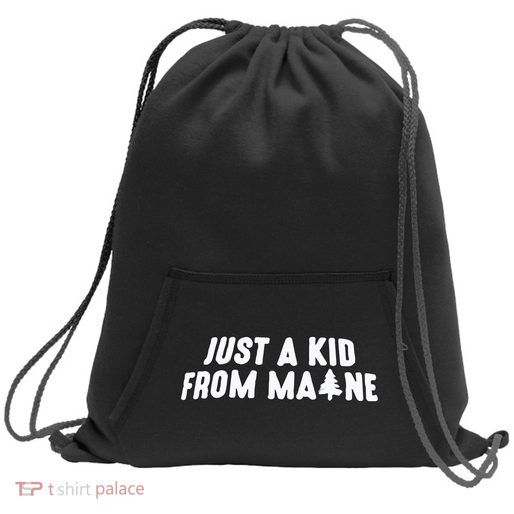 Just A Kids From Maine Sweatshirt Cinch Pack Bag