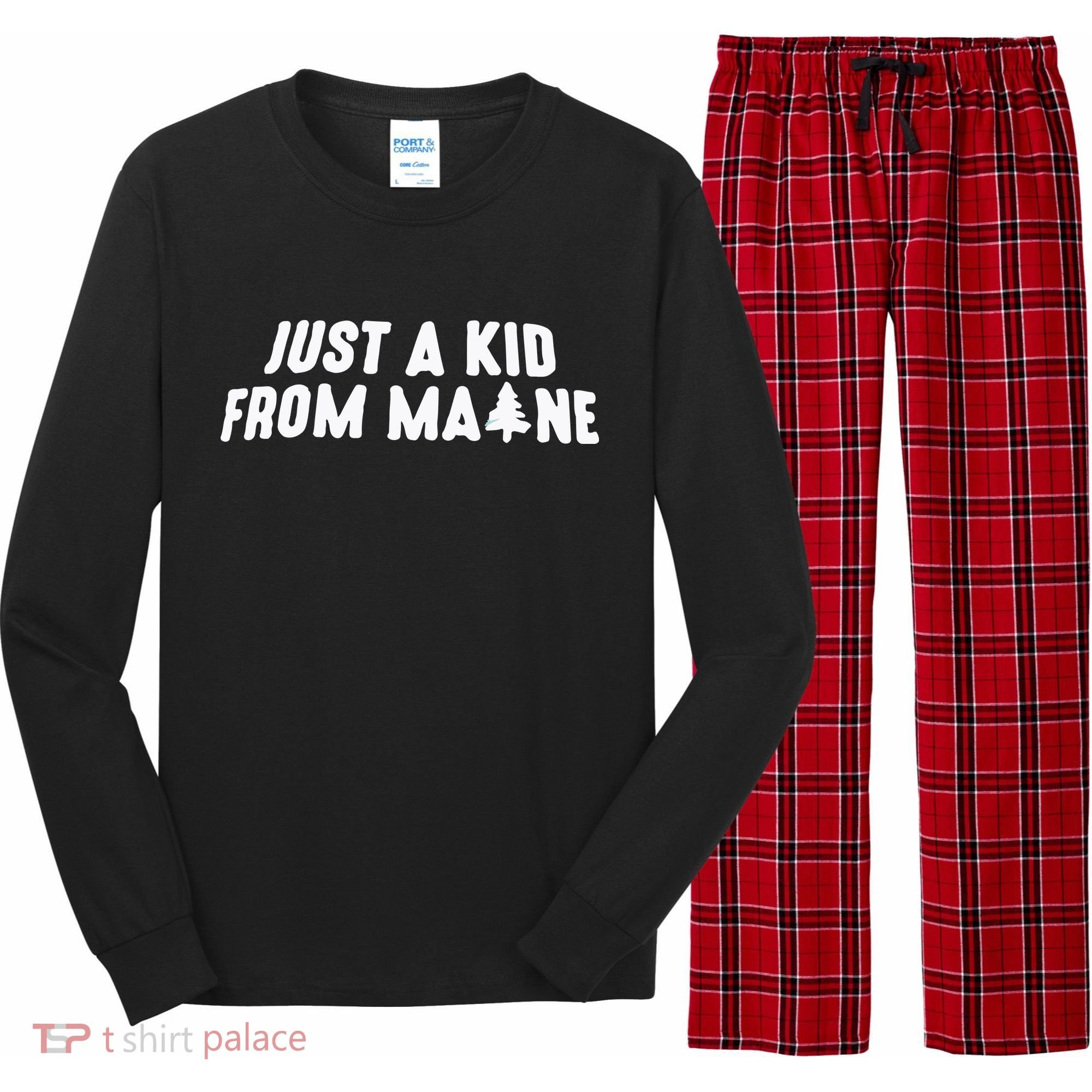 Just A Kids From Maine Long Sleeve Pajama Set