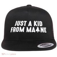 Just A Kids From Maine Flat Bill Trucker Hat thumb 0