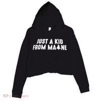 Just A Kids From Maine Crop Fleece Hoodie thumb 0
