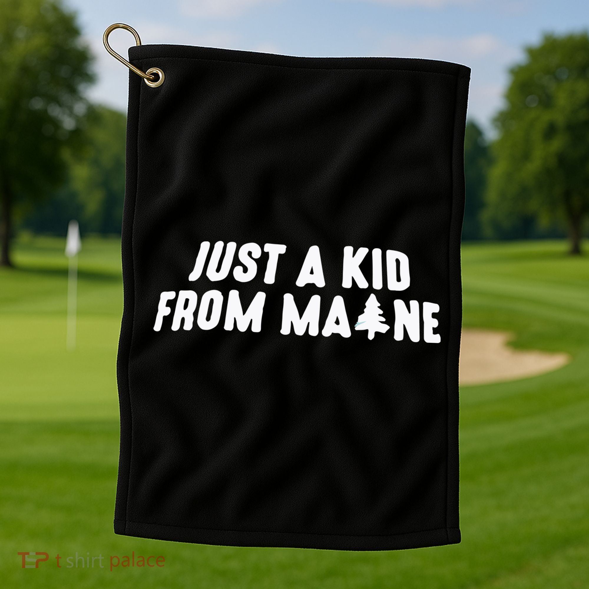 Just A Kids From Maine Golf Towel
