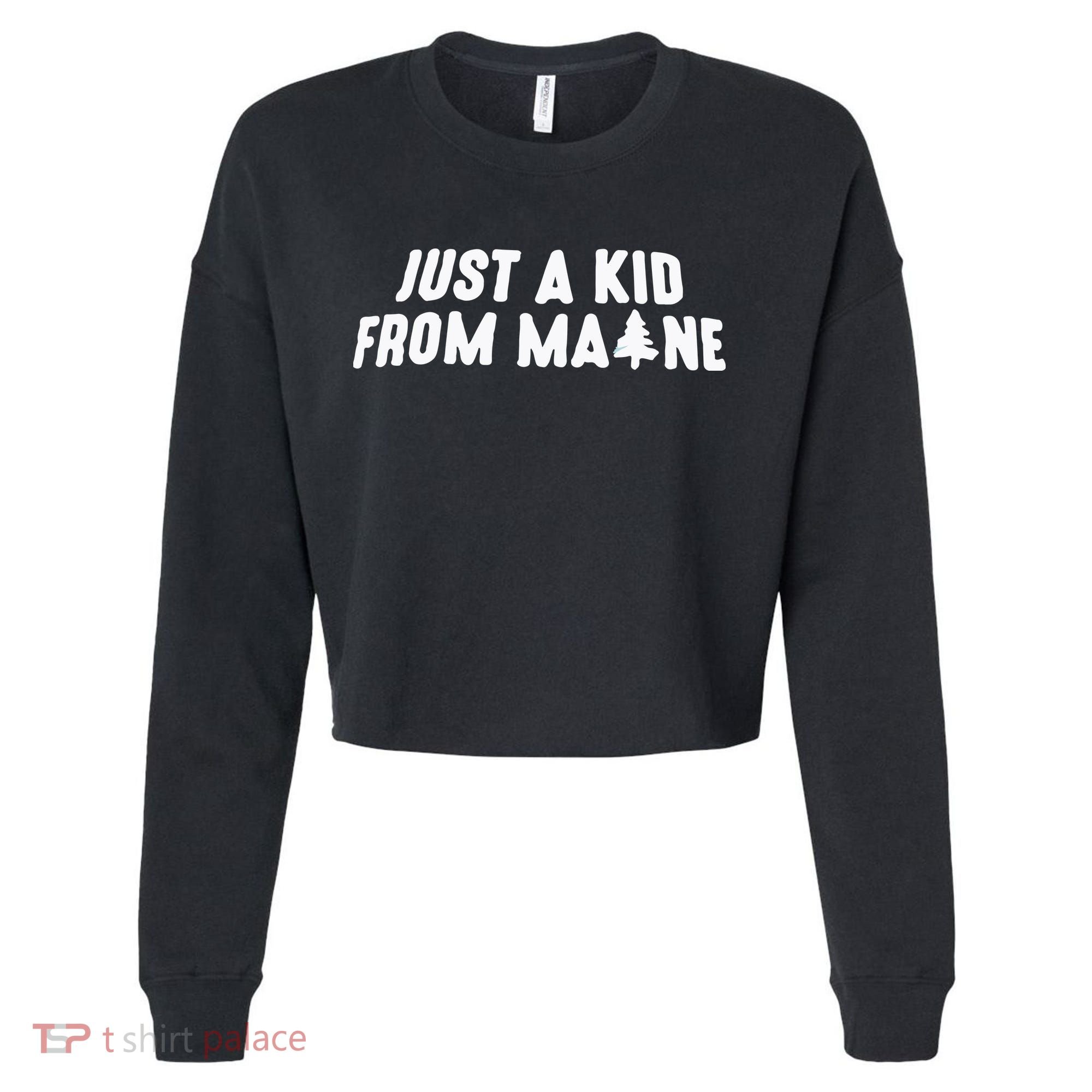 Just A Kids From Maine Cropped Pullover Crew