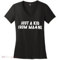 Just A Kids From Maine Women's V-Neck T-Shirt thumb 0