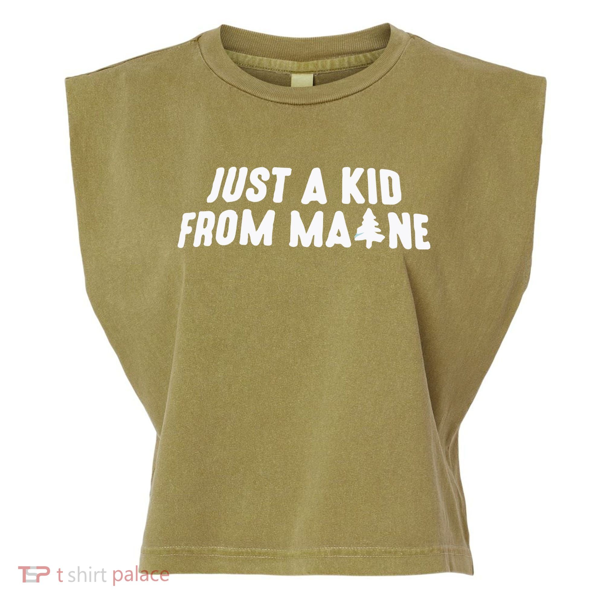 Just A Kids From Maine Garment-Dyed Women's Muscle Tee