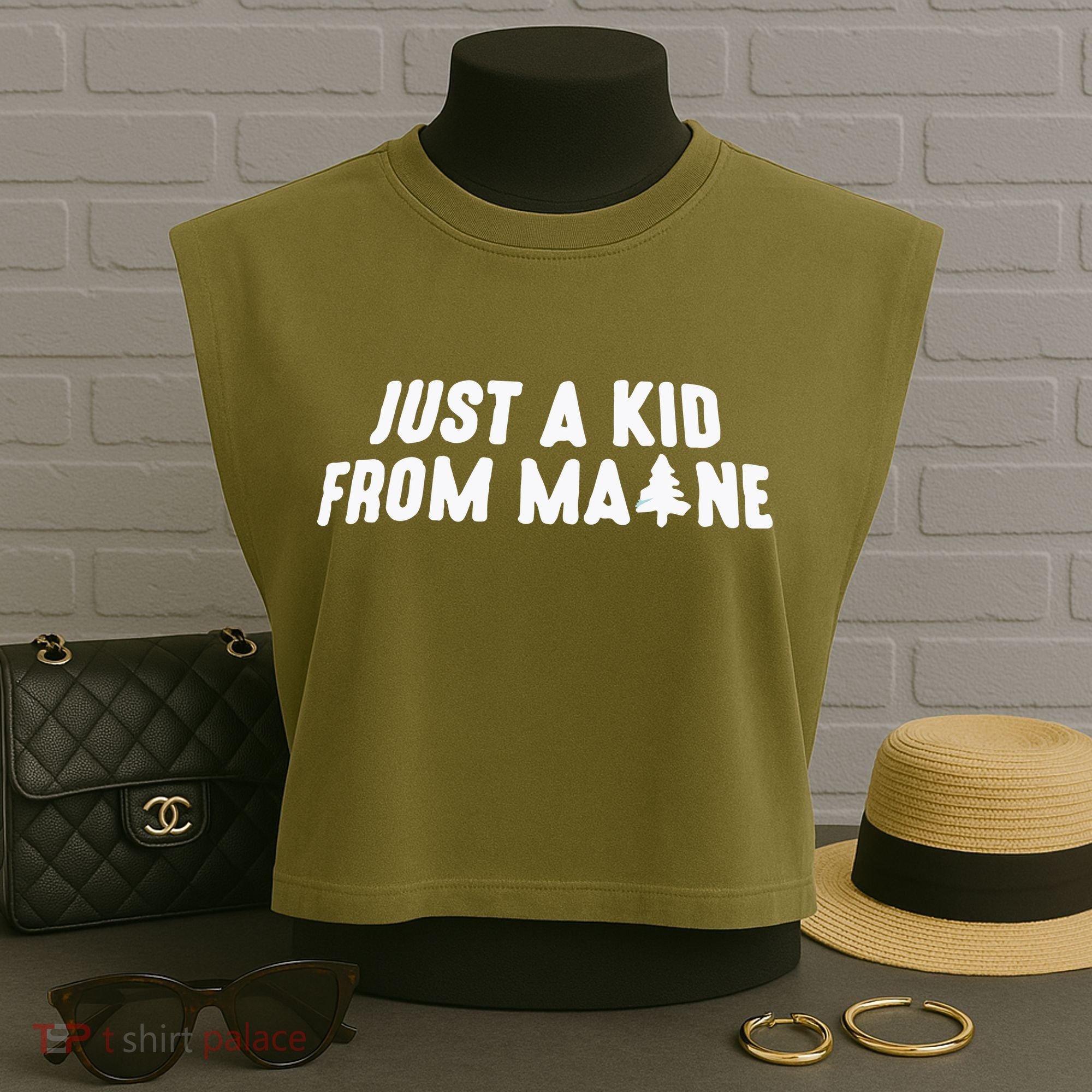 Just A Kids From Maine Garment-Dyed Women's Muscle Tee