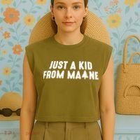 Just A Kids From Maine Garment-Dyed Women's Muscle Tee thumb 4