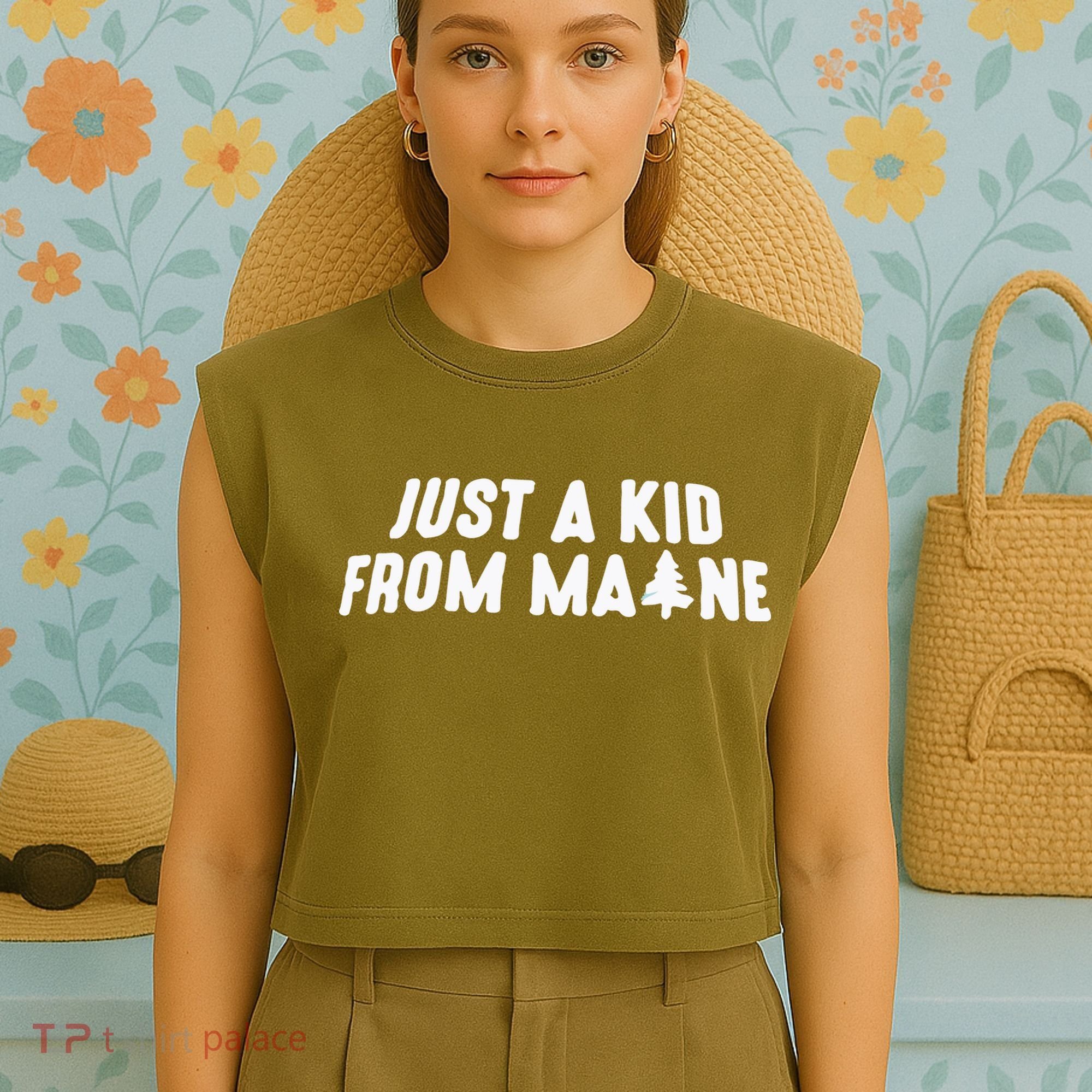 Just A Kids From Maine Garment-Dyed Women's Muscle Tee