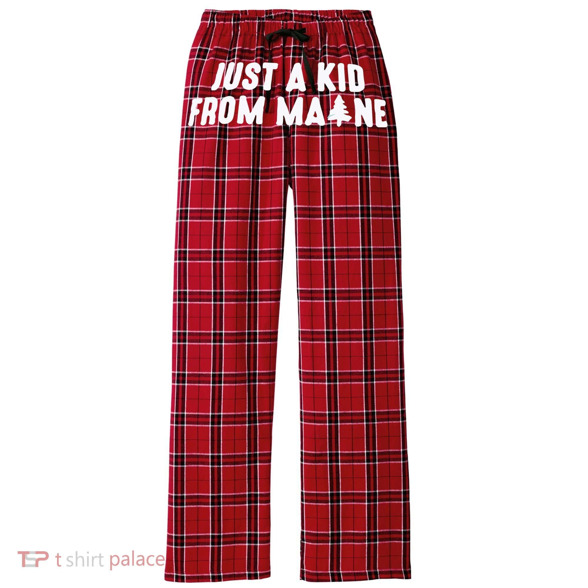 Just A Kids From Maine Women's Flannel Plaid Pajama Pants