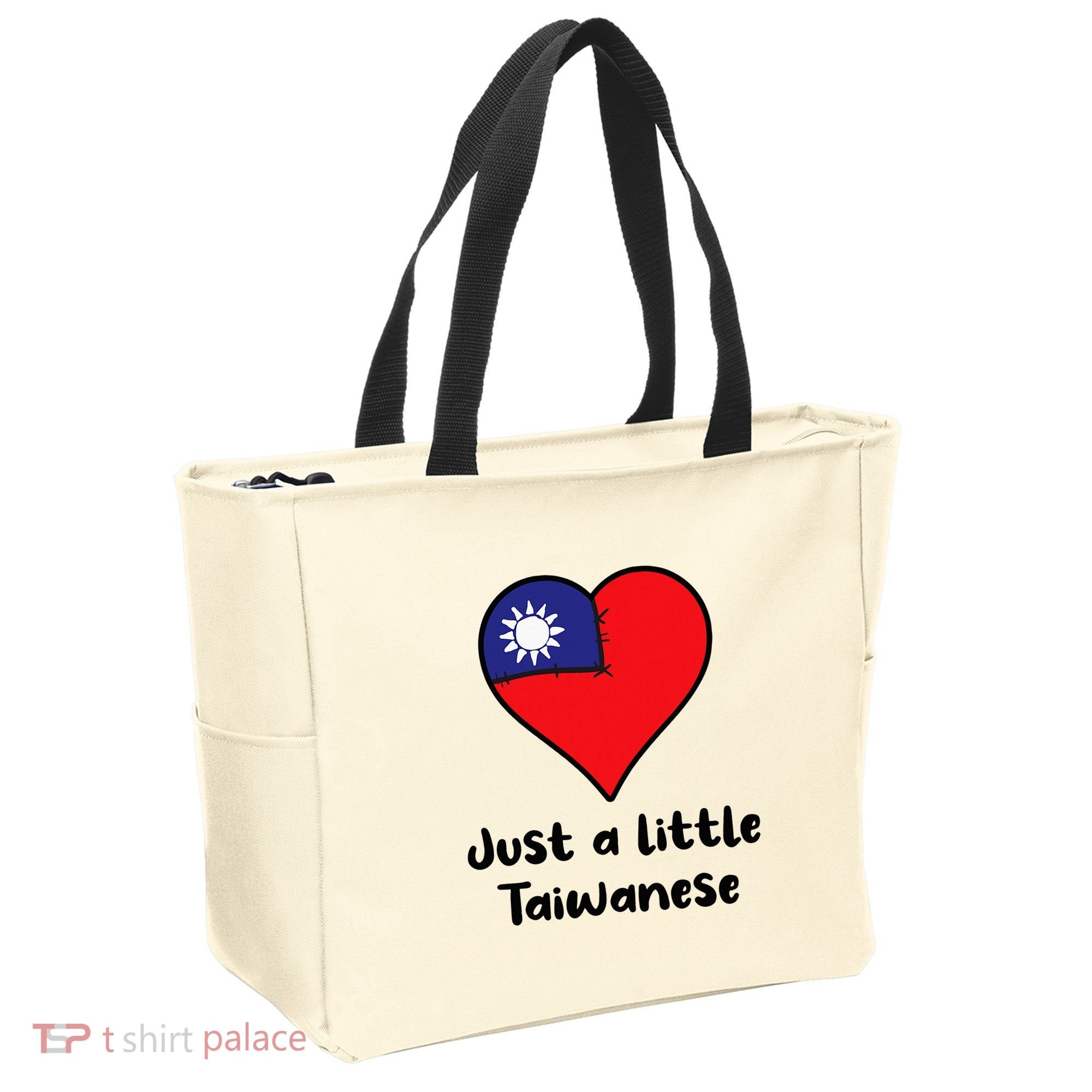 Just A Little Taiwanese Taiwan Flag Heart Tote Bag