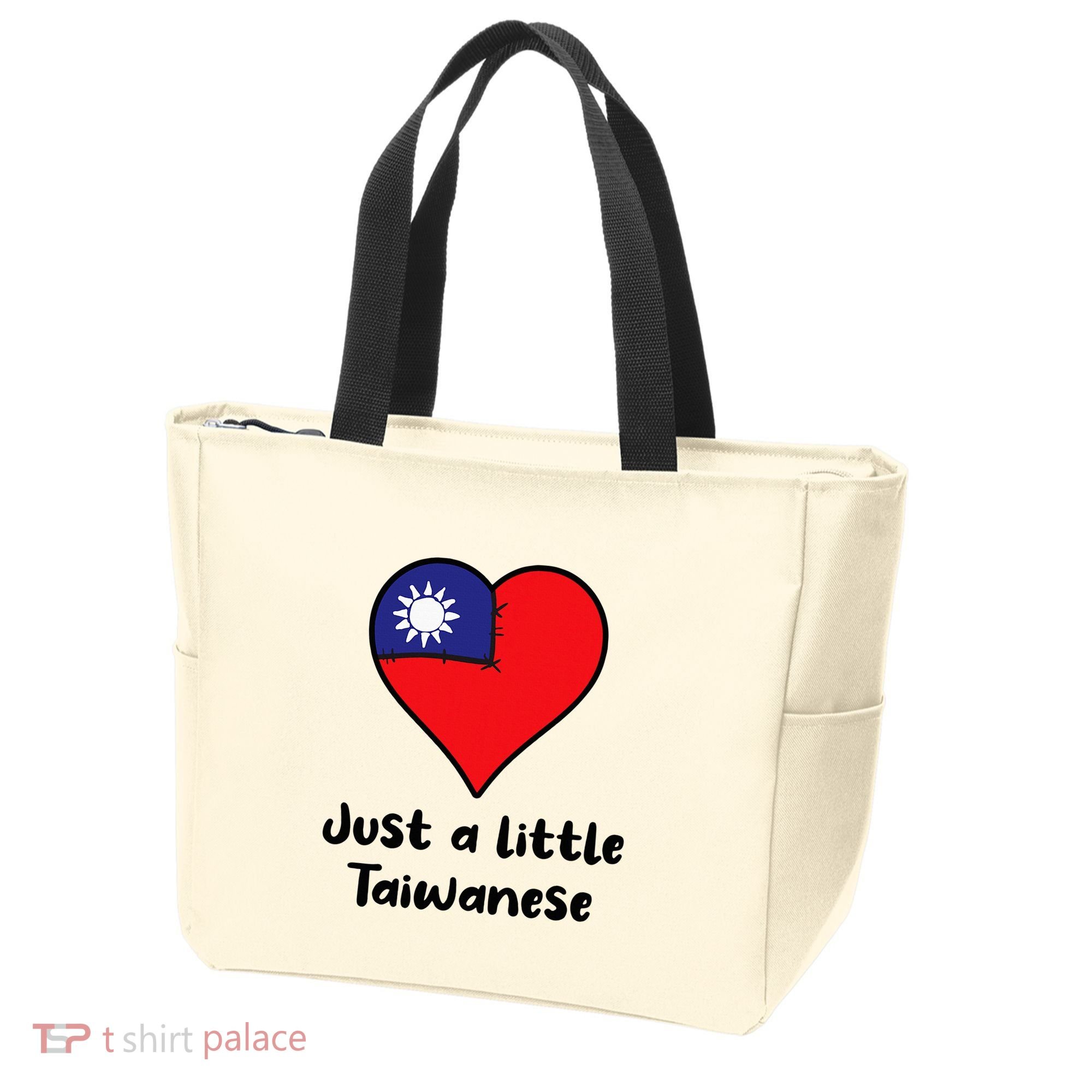 Just A Little Taiwanese Taiwan Flag Heart Tote Bag