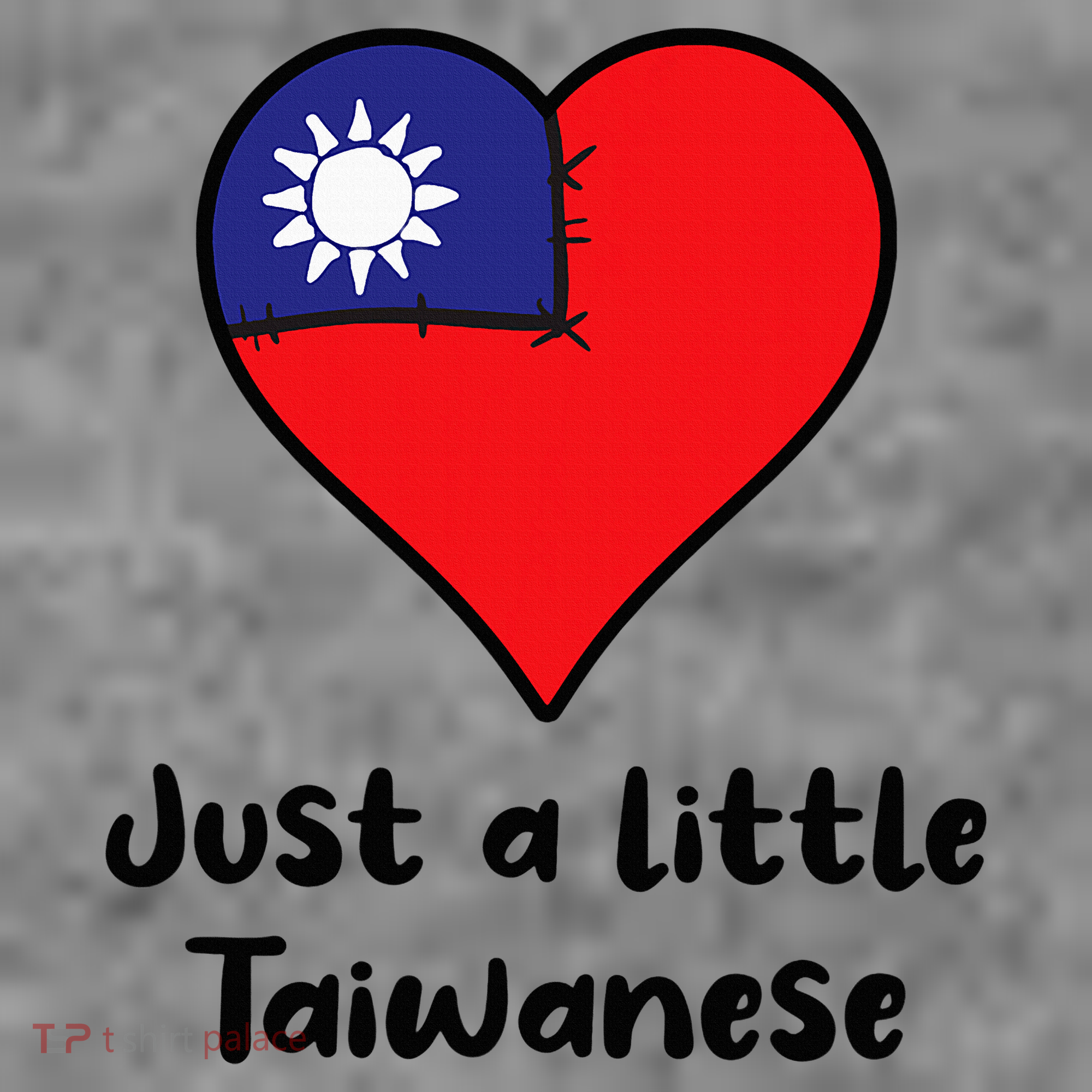 Just A Little Taiwanese Taiwan Flag Heart Toddler Hoodie