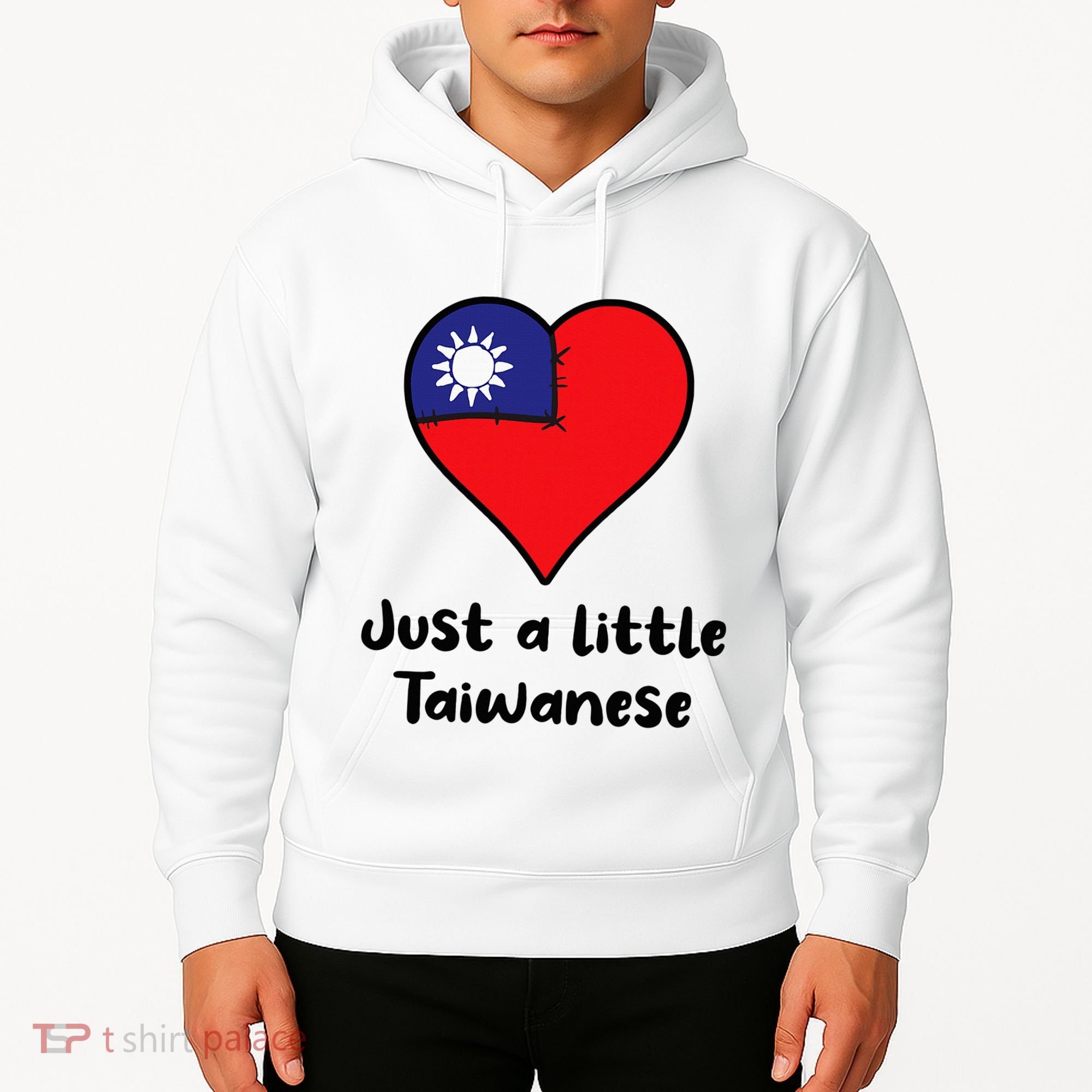 Just A Little Taiwanese Taiwan Flag Heart Hoodie