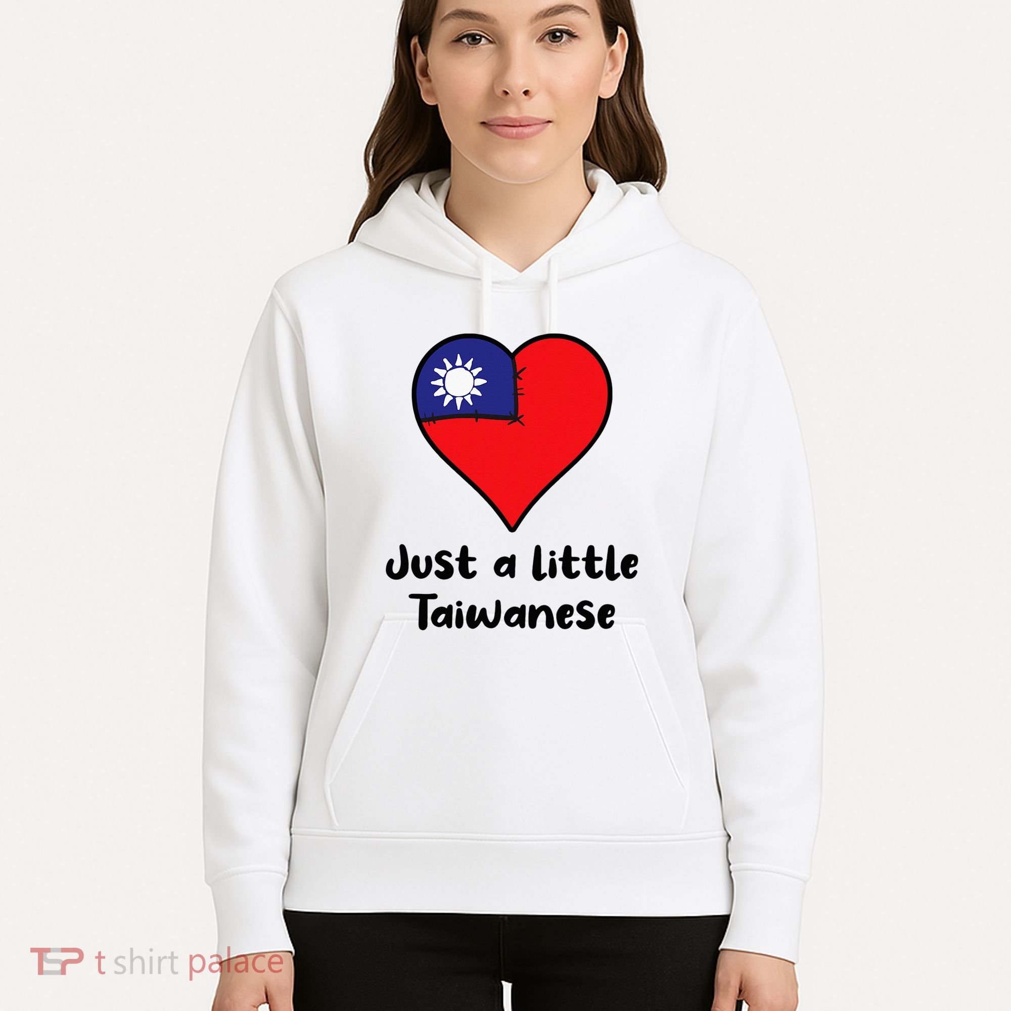 Just A Little Taiwanese Taiwan Flag Heart Hoodie
