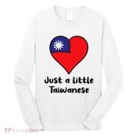 Just A Little Taiwanese Taiwan Flag Heart Long Sleeve Shirt thumb 0