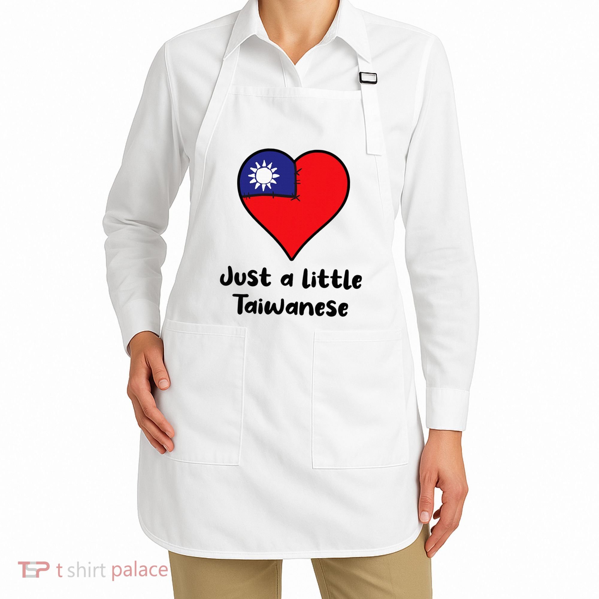 Just A Little Taiwanese Taiwan Flag Heart Apron