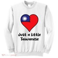 Just A Little Taiwanese Taiwan Flag Heart Sweatshirt thumb 0