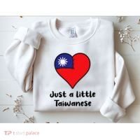 Just A Little Taiwanese Taiwan Flag Heart Sweatshirt thumb 2