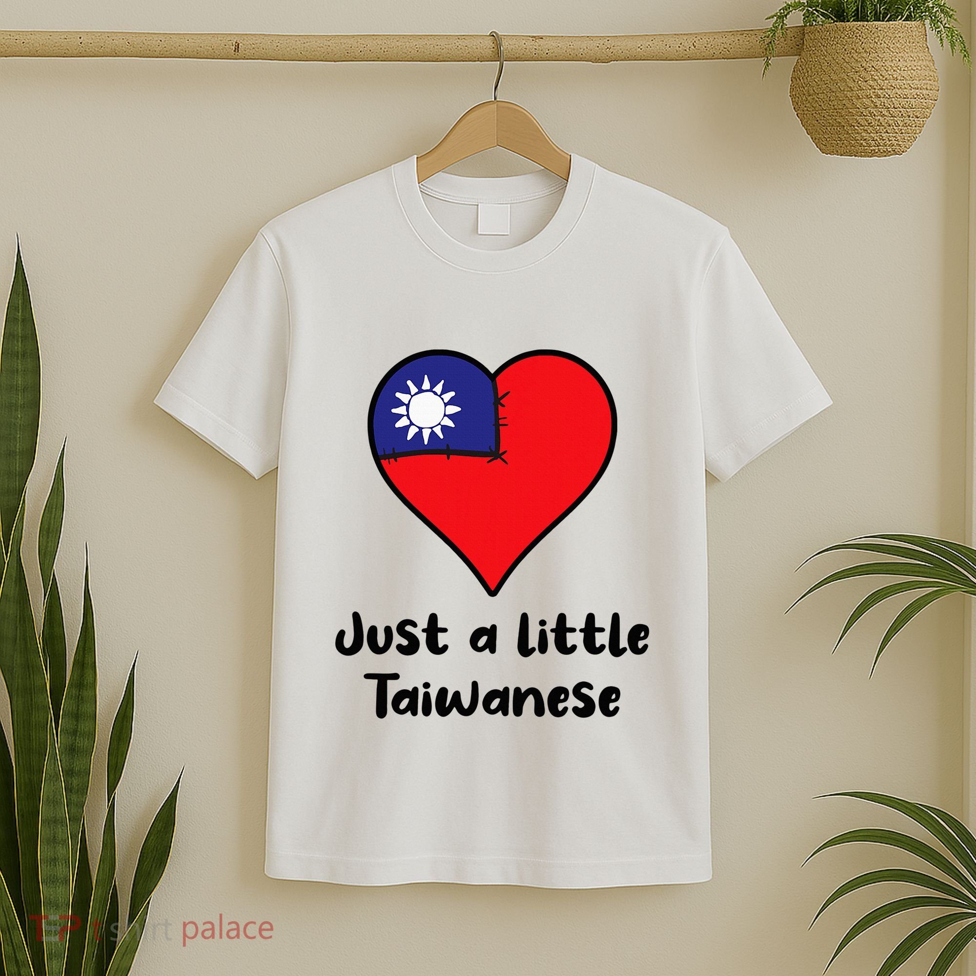 Just A Little Taiwanese Taiwan Flag Heart T-Shirt