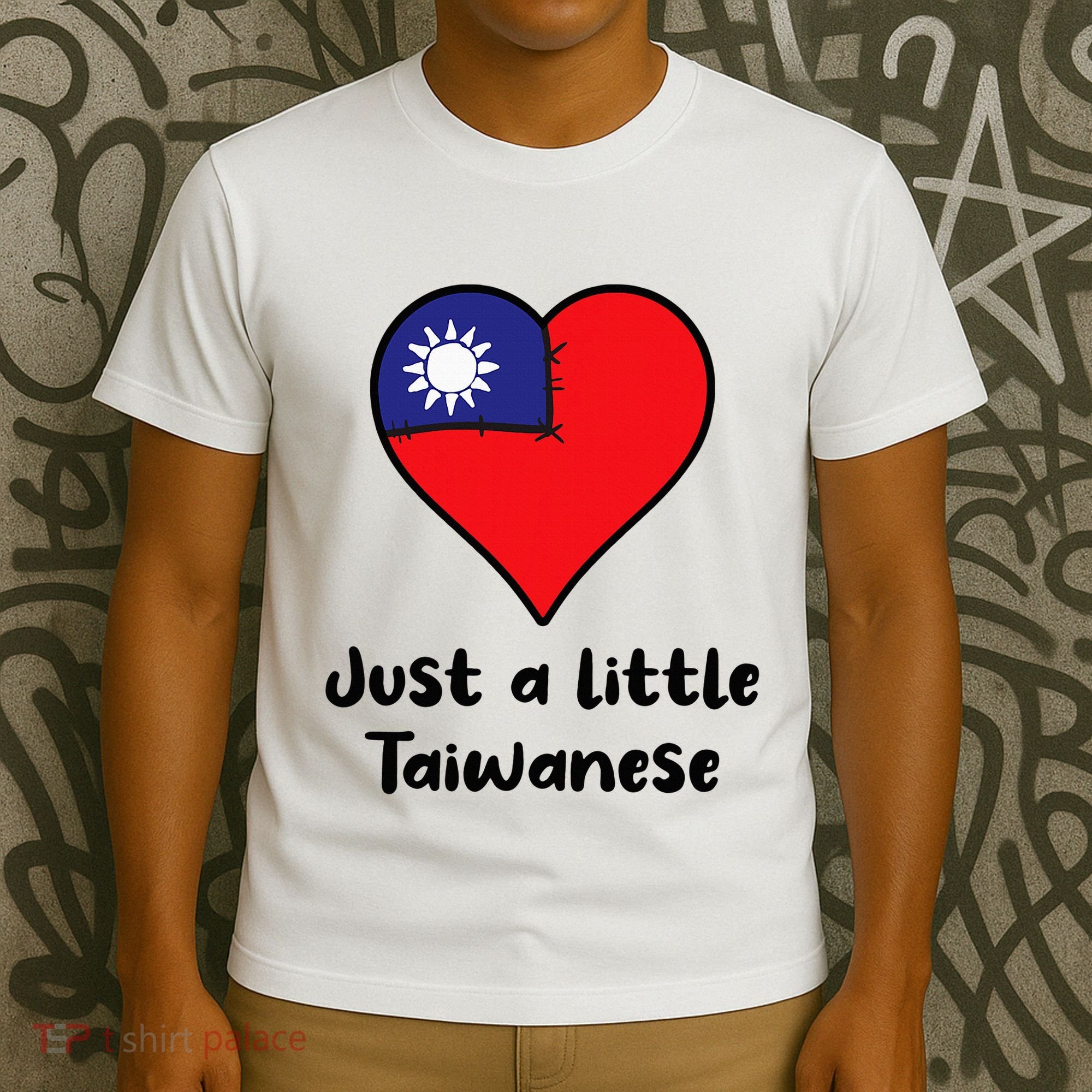 Just A Little Taiwanese Taiwan Flag Heart T-Shirt