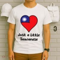 Just A Little Taiwanese Taiwan Flag Heart T-Shirt thumb 6